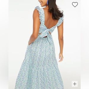 NWT J. Crew Midi Tie Back Floral Dress